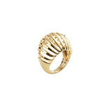 Ribbed VOID Ring, Gold