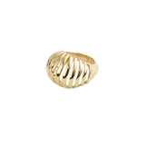 Ribbed VOID Ring, Gold