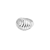 Ribbed VOID Ring, Silver