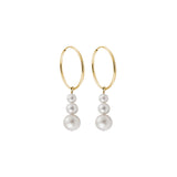Three Pearl Hoops