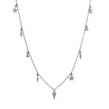 9 Charm Necklace, Black