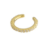 Alliance Ear Cuff, Gold with White Stones