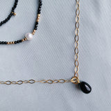 Black Onyx Drop Necklace