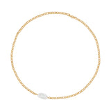 Biwa Delicate Necklace, Gold