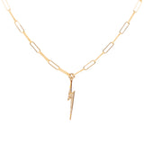 Bolt Chain Necklace, Gold
