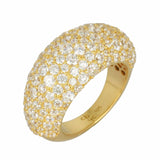 Gold vermeil ring with Cubic Zirconia durable statement ring