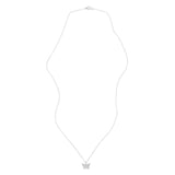 Diamond Butterfly Necklace, Silver