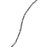 Disa Necklace, Gun Metal with Silver Beads