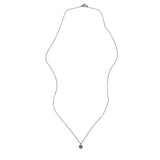 Small Diamond Disc Necklace, Black