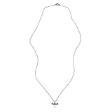 Diamond Dragonfly Necklace, Black