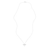 Diamond Dragonfly Necklace, Silver