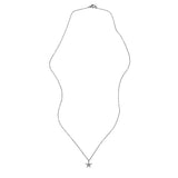 Large Diamond Star Necklace, Black