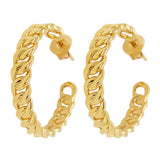 Gold hoops chain look 30mm