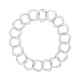 Curb Halsband 42 mm, Silver