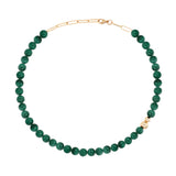 Malachite Gold Bead Necklace