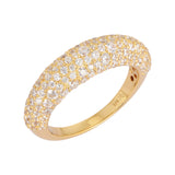 Gold vermeil ring with Cubic Zirconia durable statement ring