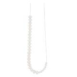 PEARLS. CHAINS. Delicate Necklace, Silver