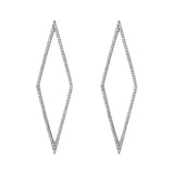 Rhomb Earrings, Black with White Stones