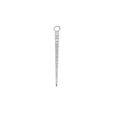 Spike Earring Pendant, Black with White Stones