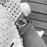 Curb Arm Cuff, Silver