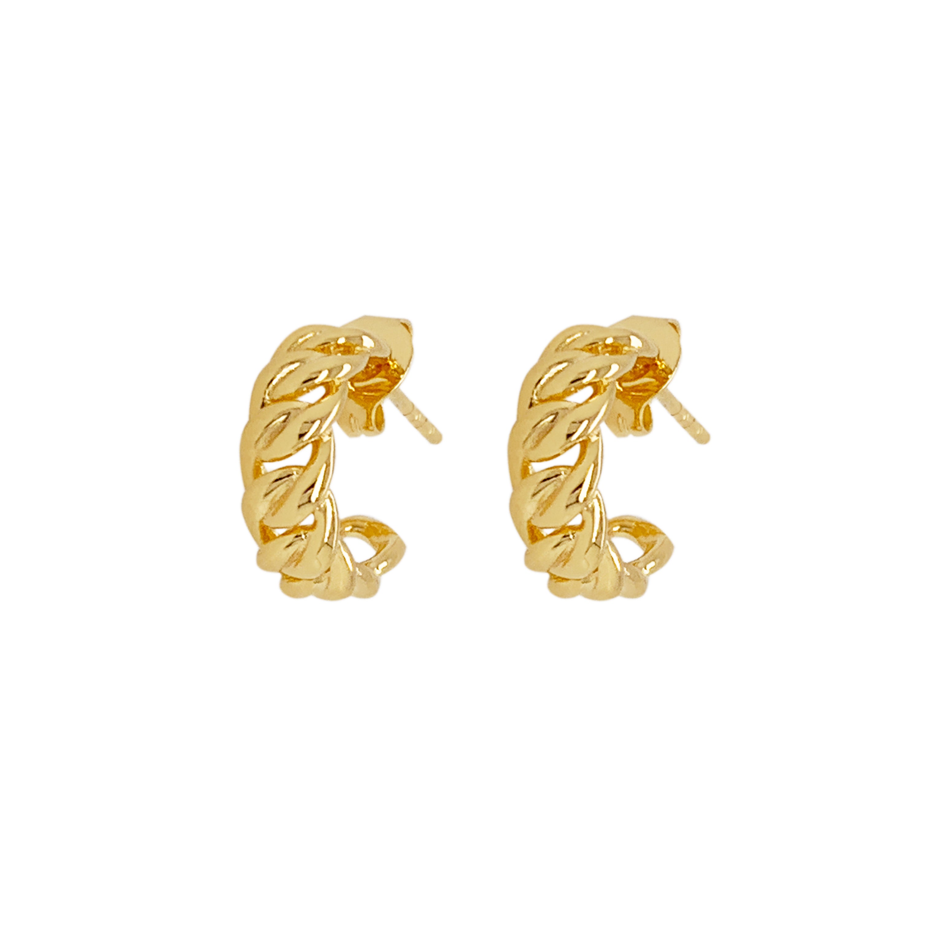 Gold hoops chain look 16mm