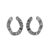 Flat Open Hoops, Black