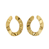 Flat Open Hoops, Gold