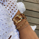 Curb Arm Cuff, Gold