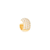 Wide Ear Cuff, Gold with White Stones