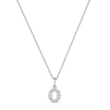 Petite Letter Necklace - Sterling SIlver & White Rhodium on Sterling Silver