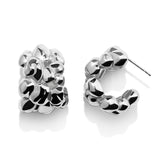 Bubble Earrings, Silver