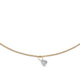 Floating Diamond Heart Necklace