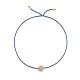 Tiny Bracelet with Gold Diamond Disc (20 färger - alla tillgängliga)