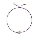 Tiny Bracelet with Gold Diamond Disc (20 färger - alla tillgängliga)