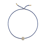 Tiny Bracelet with Gold Diamond Disc (20 färger - alla tillgängliga)