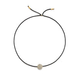 Tiny Bracelet with Gold Diamond Disc (20 färger - alla tillgängliga)