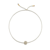 Tiny Bracelet with Gold Diamond Disc (20 färger - alla tillgängliga)