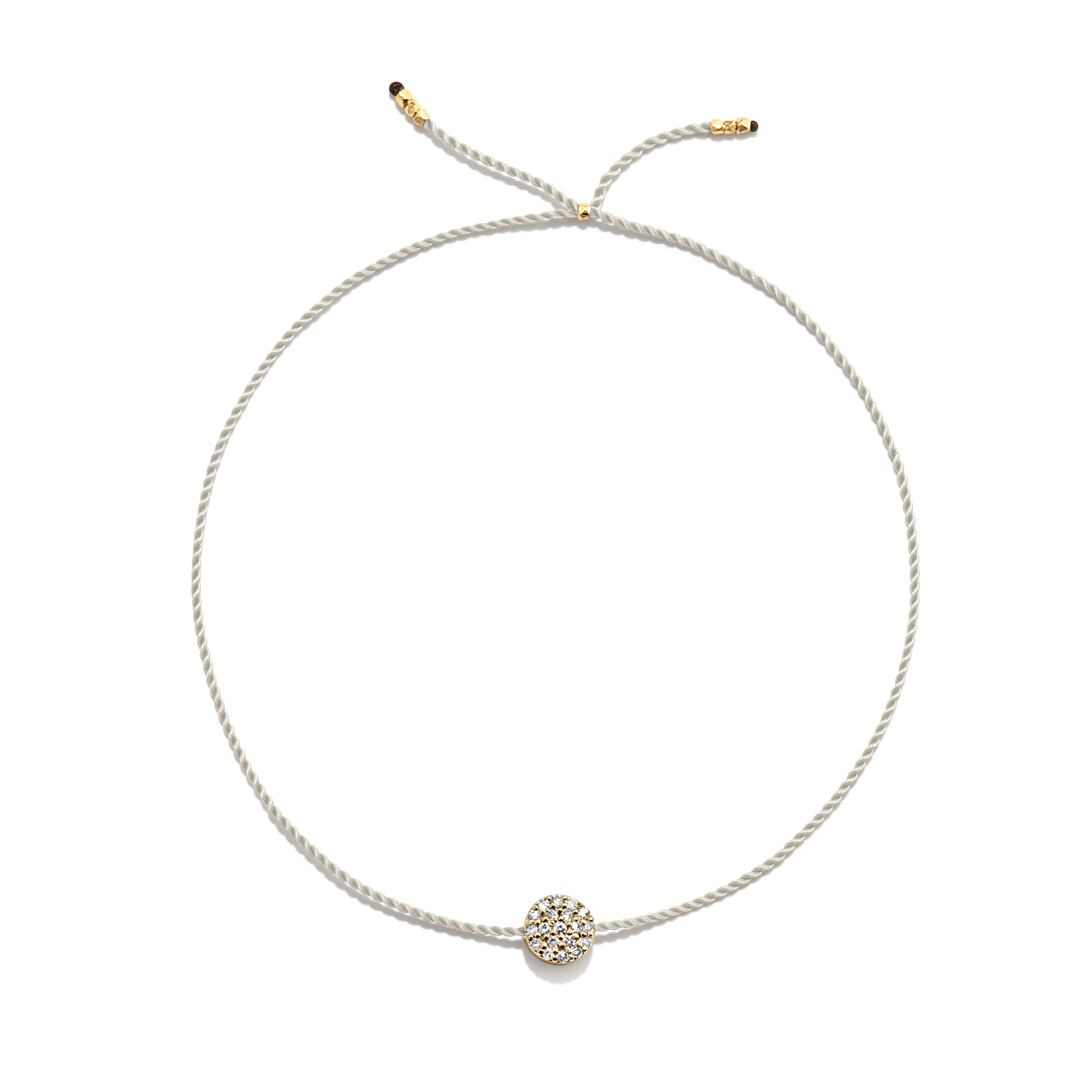 Tiny Bracelet with Gold Diamond Disc