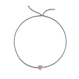 Tiny Bracelet with Gold Diamond Heart