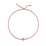 Tiny Bracelet with Gold Diamond Heart