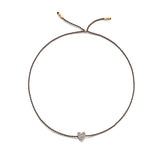 Tiny Bracelet with Gold Diamond Heart