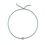 Tiny Bracelet with Gold Diamond Heart