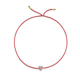 Tiny Bracelet with Gold Diamond Heart