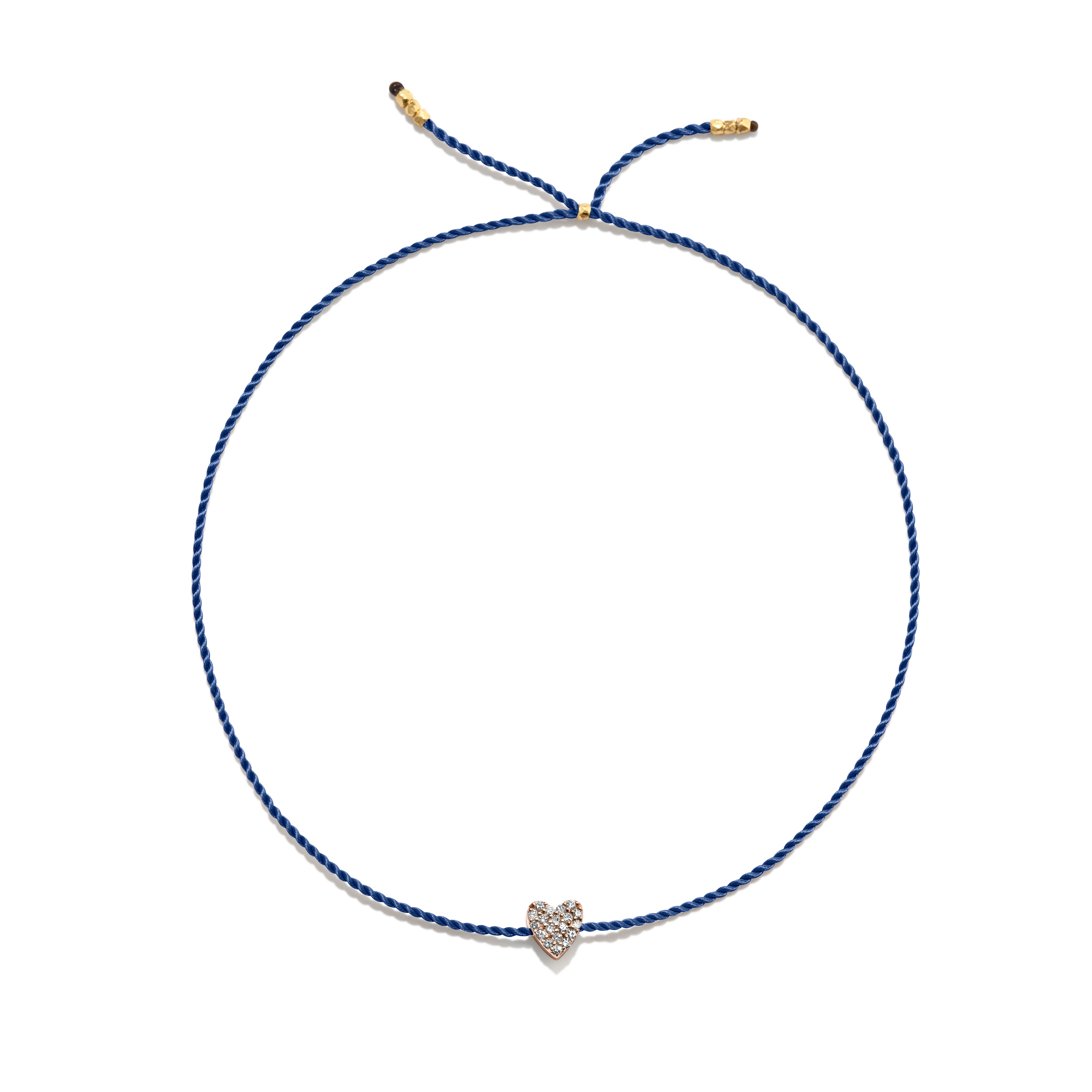 Tiny Bracelet with Gold Diamond Heart