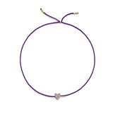 Tiny Bracelet with Gold Diamond Heart