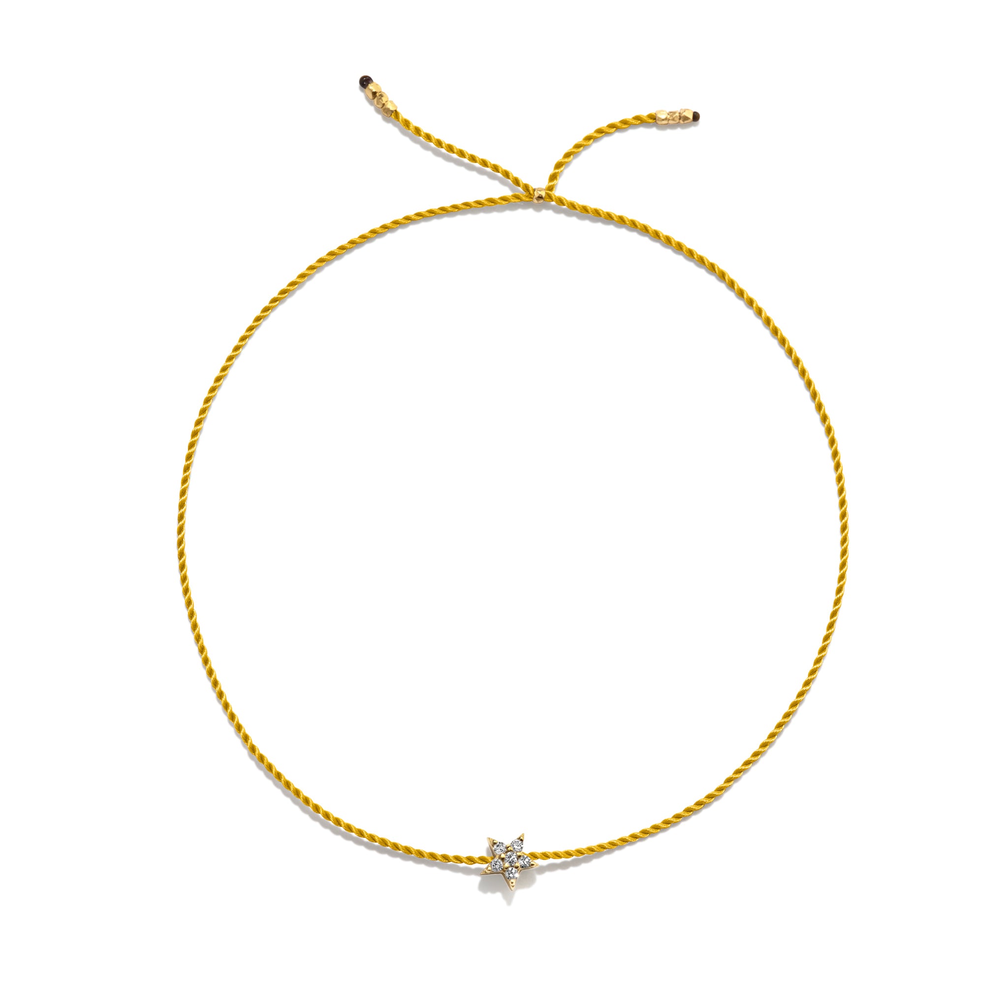 Tiny Bracelet with Gold Diamond Star