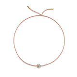 Tiny Bracelet with Gold Diamond Star