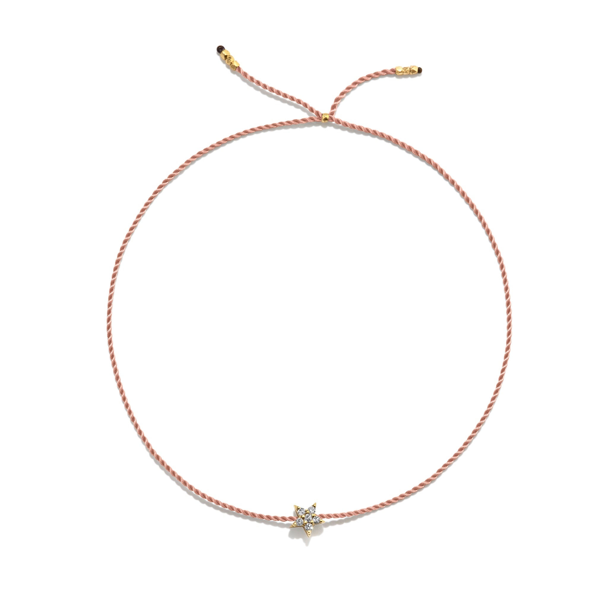 Tiny Bracelet with Gold Diamond Star