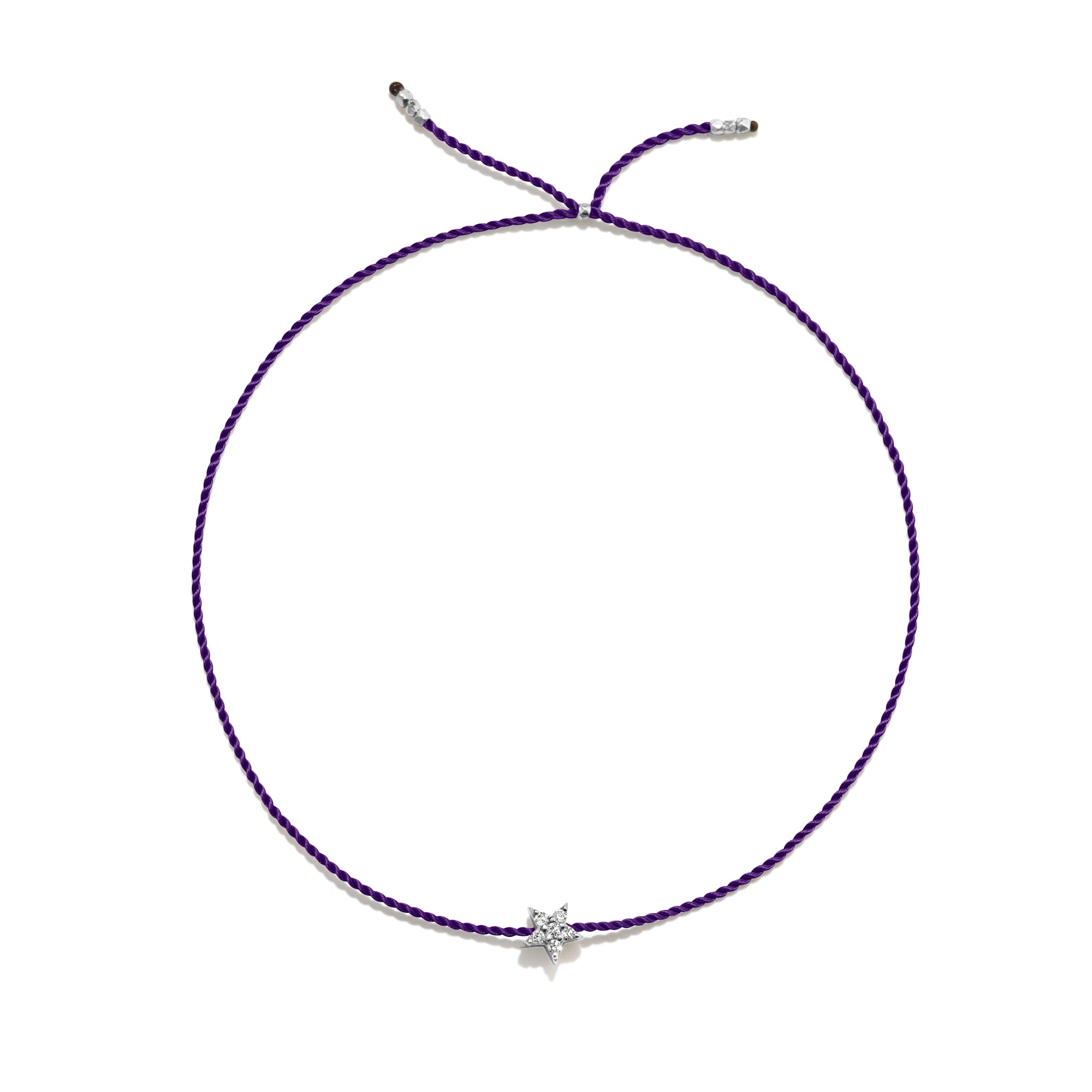 Tiny Bracelet with Silver Diamond Star