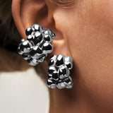 Bubble Earrings, Silver